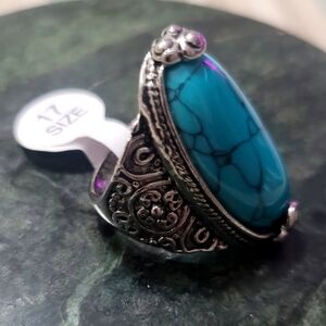 Turquoise Vintage Style Ring Size 7